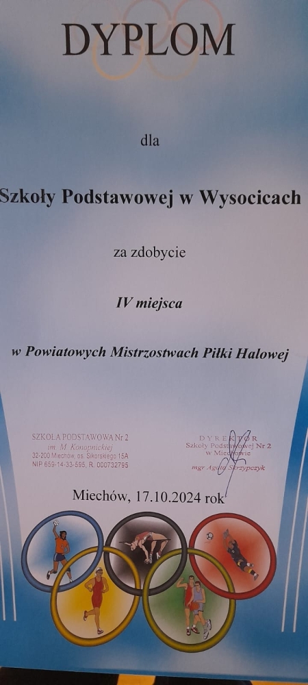 IV miejsce drużyny chłopców w Mistrzostwach powiatu miechowskiego w Piłce nożnej...