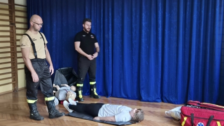 Pierwsza Pomoc prowadzona przez druhów OSP Wysocice i OSP Ściborzyce