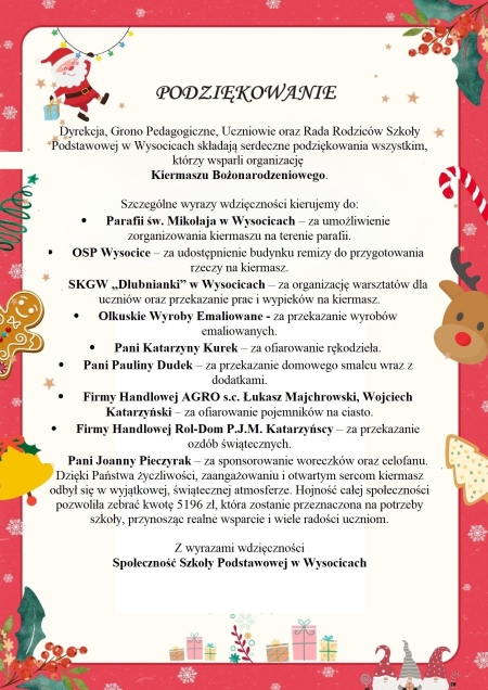 Serdeczne podziękowania