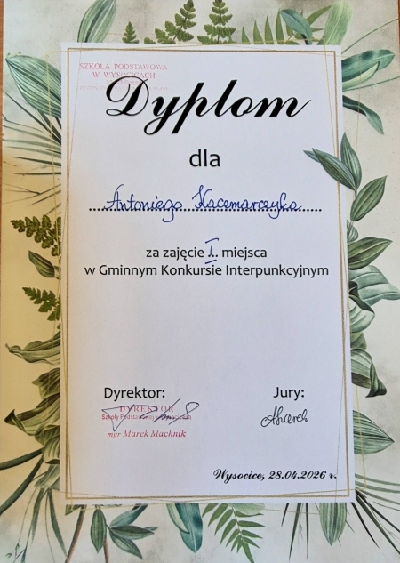 X GMINNY KONKURS INTERPUNKCYJNY DLA KLAS 7